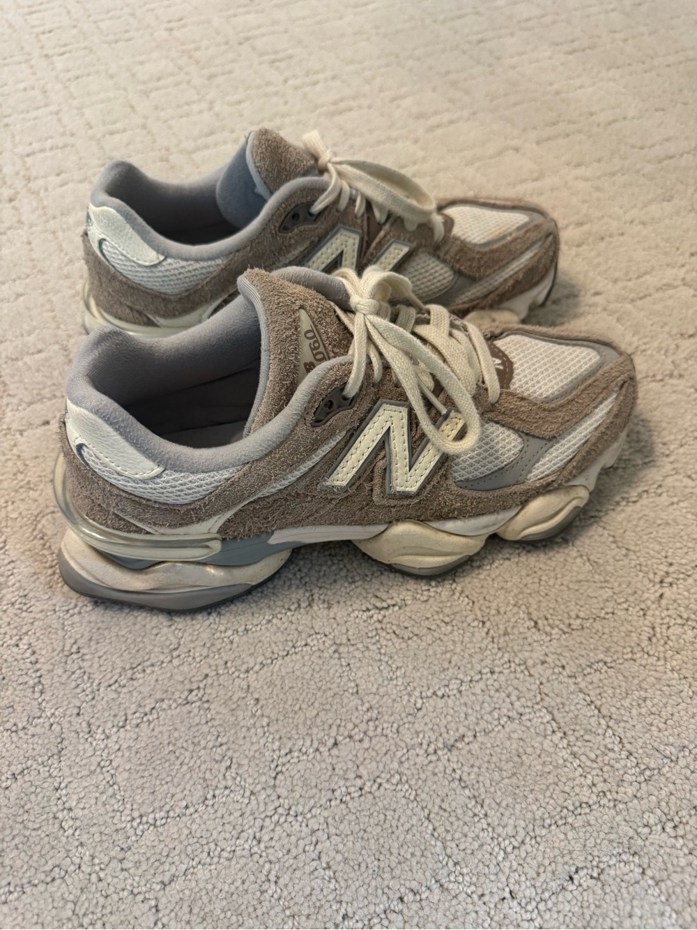 New Balance Neutral Tone Suede & Mesh Sneakers - Picture 2 of 5